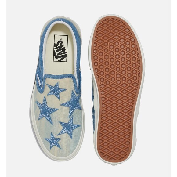 New! Size: 5.5 Women/4 Men | Vans Classic SLIP-ON Sneakers Starry Night Denim - Picture 5 of 16